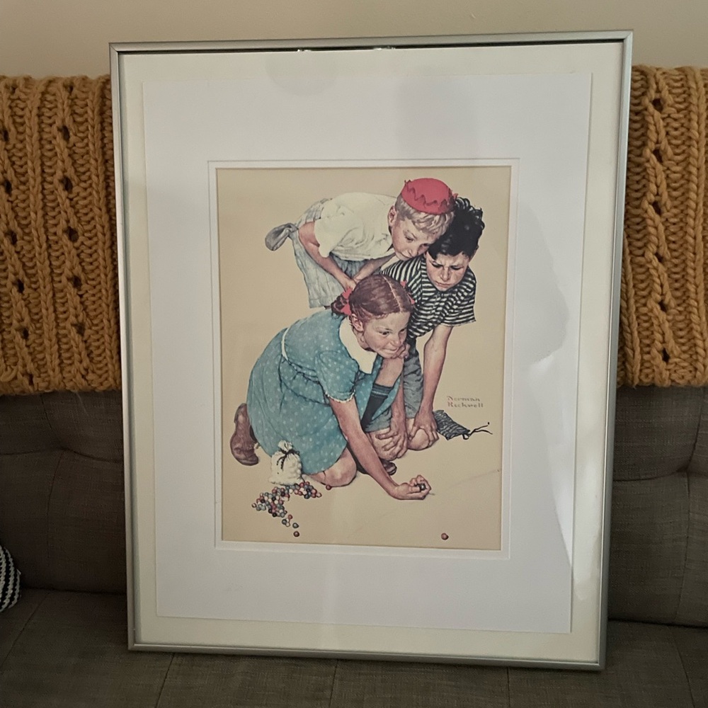 Norman Rockwell framed print 16x20